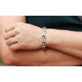 Disponibles pulseras de acero inoxidable para mujer, brazalete impermeable, brazalete de logotipo personalizado